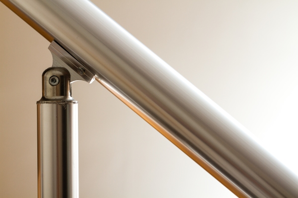 view of aluminium stair railing and joint element